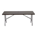 Breeins 3-Piece Rattan Plastic Outdoor Folding Table Bench Set