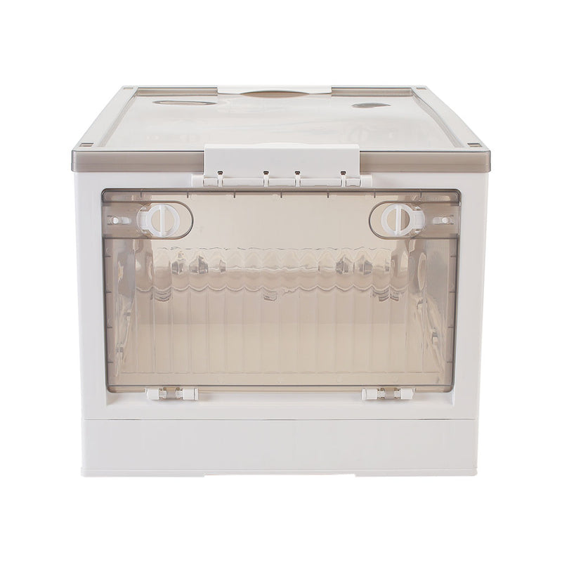 Lifeideas Transparent Folding Storage Box with Wheels