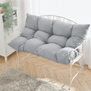 Breeins Weather-Resistant Grey Tufted Cushion