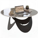 HOMCOM Coffee Table Sintered Stone Top Brown And Black