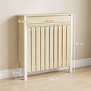 HOMCOM Radiator Cover with Drawer and Vertical Slats Oak