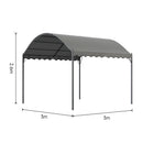 Garden Sanctuary Outdoor Metal Arched Pergola with Shade