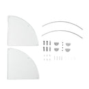 Lifeideas Tempered Glass Wall Shelf 1-Tier Set