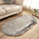 Lifeideas Oval Super Soft Shaggy Area Rug Grey