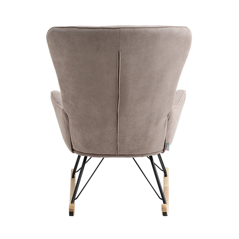 Livingandhome Light Brown Terry Cloth Rocking Chair