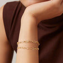 14K Gold Plated Chain Bracelets set