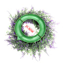 Lifeideas Round Artificial Lavender Flower Wreath