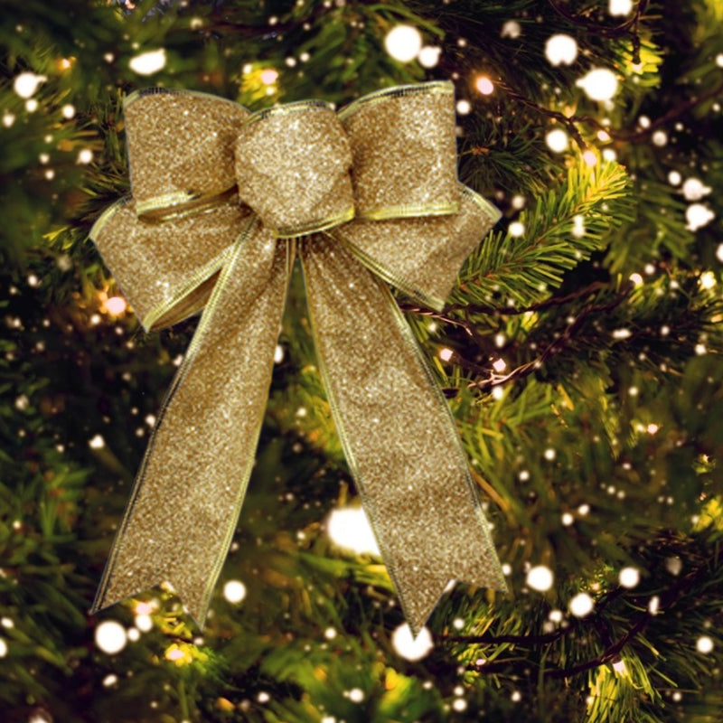 Lifeideas 10-Piece Ribbon Bow Ornaments Set