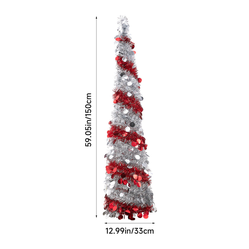 Lifeideas 5ft Pop-Up Decorative Tinsel Tree