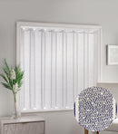 White Plain Textured Voile Louvre Vertical Pleated Window Blind Panel