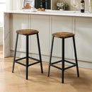 Livingandhome Set of 2 Bar Stools with Footrest