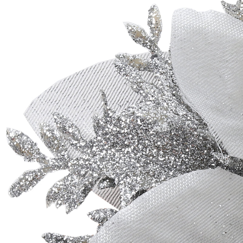 Lifeideas 24-Piece Artificial Poinsettia Christmas Tree Flowers Festive Xmas Ornaments