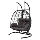 Breeins 2-Seater Swing Hanging Egg Chair With Metal Stand