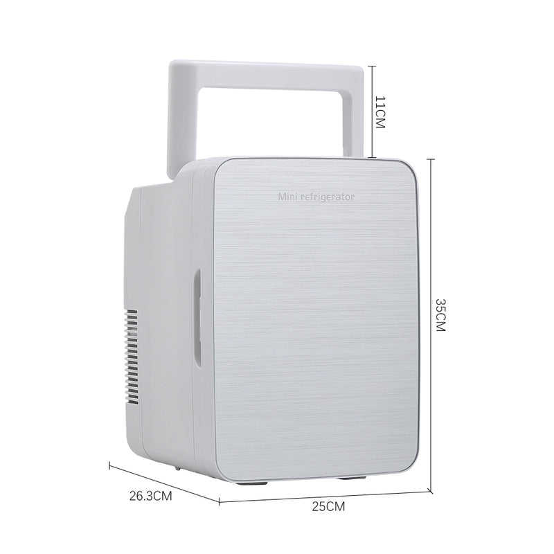 Livingandhome White 10L Dual-Use Mini Refrigerator
