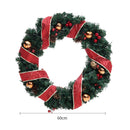 Livingandhome Red Ribbon Lighted Wreath Hanging Xmas Decor