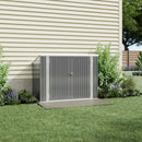 Breeins Steel Trash Can Recycle Bin Enclosure Storage Shed