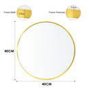 Cottonfy UK Round Bathroom Framed Mirror Wall Hanging