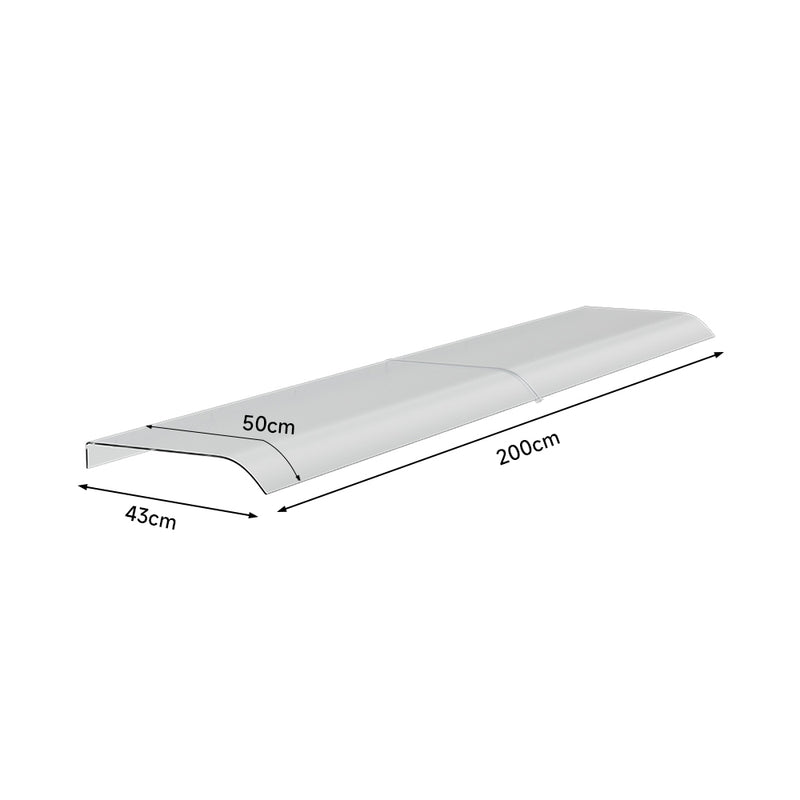 Garden Sanctuary Frosted Window Door Awning Canopy