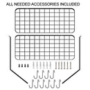 Lifeideas Wall-Mounted 2 Tiers Pan Rack Pot Holders Storage with 10 Hooks Black