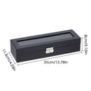 Sheonly Elegant Faux Leather Watch Display Case with 6 Slots