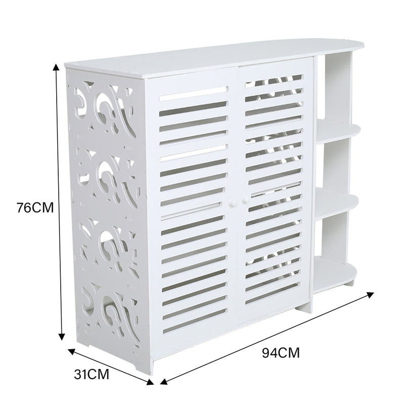 Livingandhome Modern Shoe Cabinet Storage Shelf for Entryway
