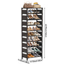 Lifeideas 10-Level Steel and Fabric Shoe Rack