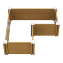 Breeins Plastic Wood-Grain Raised Garden Bed Planter