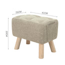 Livingandhome Upholstered Linen Footstool