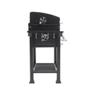 Livingandhome Outdoor Charcoal Grill With Side Table BBQ Patio