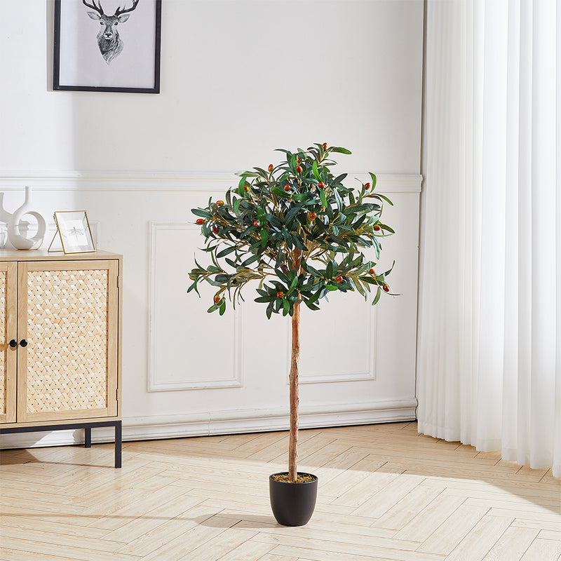 Breeins Artificial Olive Tree Decorative Plant in Planter