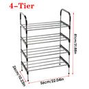 Livingandhome 4-Tier Stackable Shoe Rack Organizer