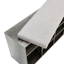 Livingandhome Grey Padded Shoe Storage Bench
