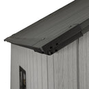 Breeins Apex Roof Garden Storage Tool Shed With Lockable Doors - Grey Wood Effect (L, XL & 2XL Sizes)