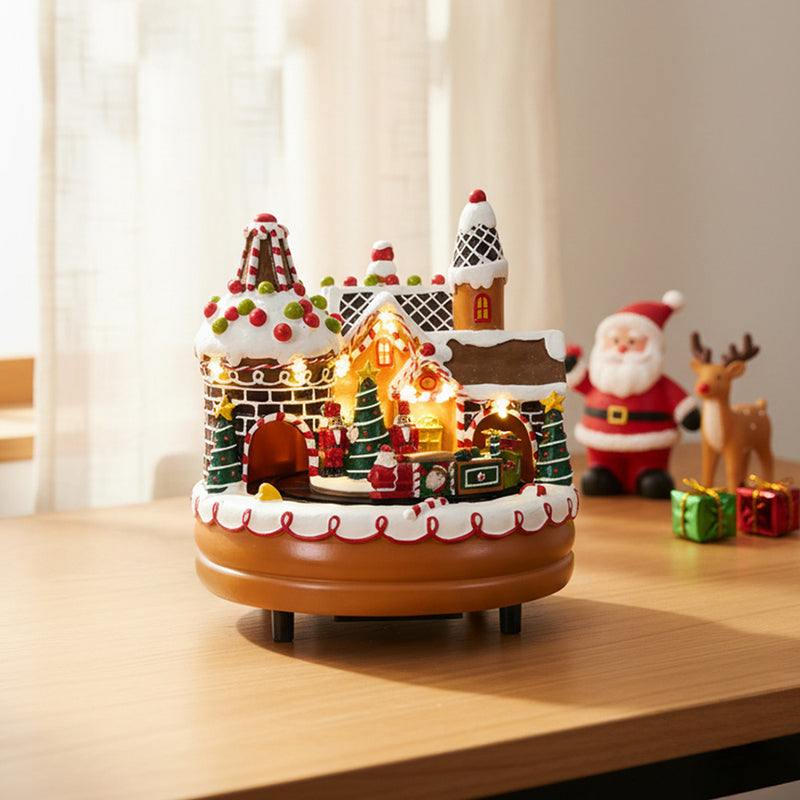 Lifeideas Christmas Castle Music Box Ornament