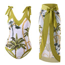 Tummy Control Swimsuit with Cover Up Skirt