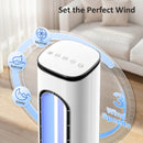 HOMCOM Bladeless Tower Fan, 35dB Standing Cooling Fan With Oscillating