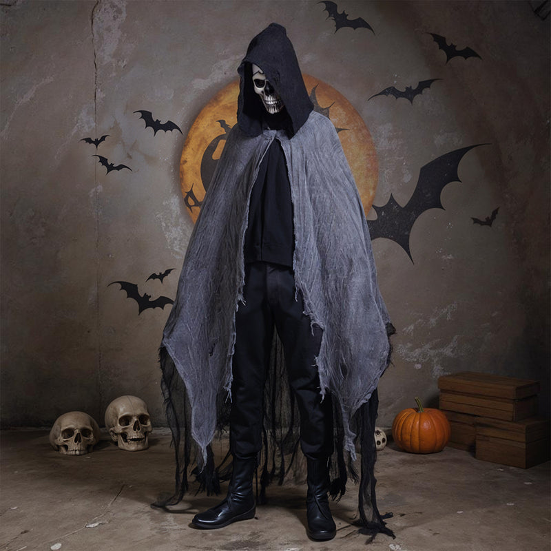 Spooky Skeleton Cloak Halloween Outfit
