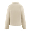 Short Double-Breasted Khaki Jacket