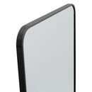 Livingandhome Modern Arched Metal Floor Mirror Black