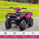 HOMCOM 12V Kids Quad Bike for Ages 3-5 Years - Pink