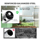 Outsunny Polytunnel Greenhouse W/ Roll-up Sidewalls, Mesh Door, 6 x 3 x 2m