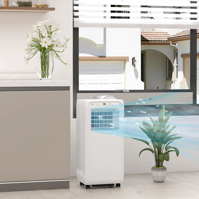 HOMCOM Portable Air Conditioner, Dehumidifier, Timer