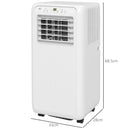HOMCOM Portable Air Conditioner, Dehumidifier, Timer