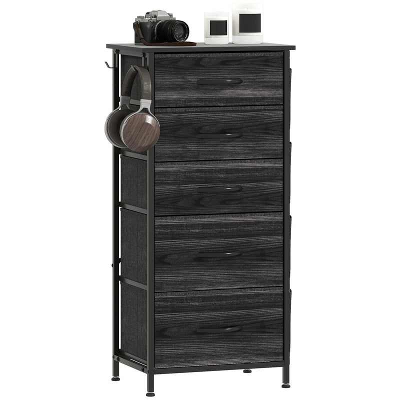 HOMCOM Fabric Chest of Drawers, 4 Drawer Dresser for Bedroom