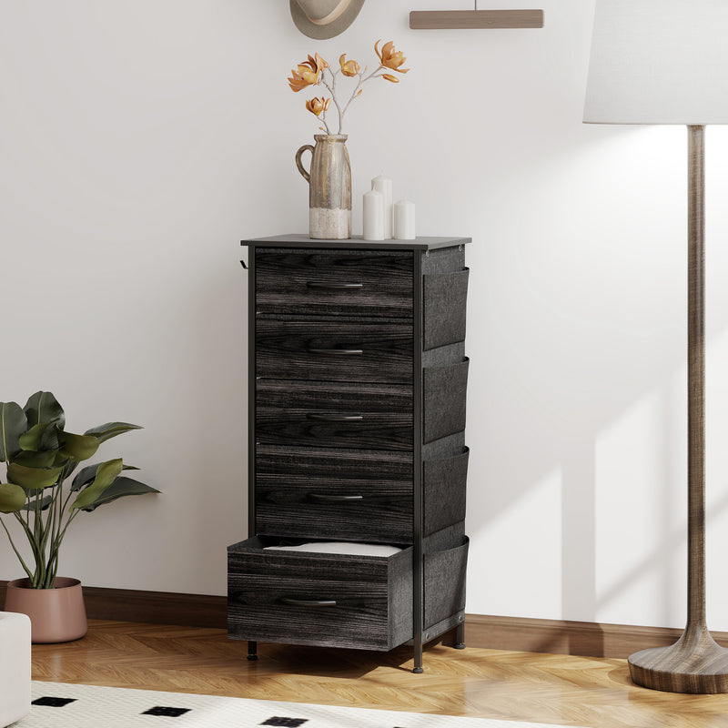 HOMCOM Fabric Chest of Drawers, 4 Drawer Dresser for Bedroom