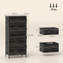 HOMCOM Fabric Chest of Drawers, 4 Drawer Dresser for Bedroom