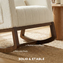 HOMCOM Rocking Chair for Adults, Lounge Rocker w/ Lumbar Pillow, Cream White