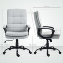 HOMCOM Office Chair, Computer Desk Chair with Dual-Layer Padding, Grey