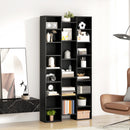 HOMCOM Tall Bookshelf with 21 Compartments and 10 Adjustable Shelves, Black