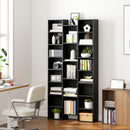 HOMCOM Tall Bookshelf with 21 Compartments and 10 Adjustable Shelves, Black